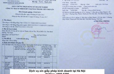 Dịch vụ xin giấy phép kinh doanh tại Hà Nội