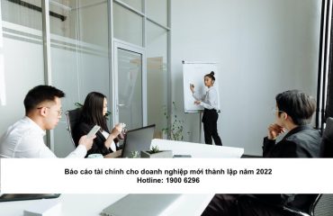 Báo cáo tài chính cho doanh nghiệp mới thành lập năm 2022